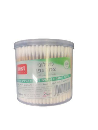 מקלוני צמר גפן | 300 יחידות | 100% כותנה