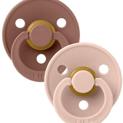 BIBS - זוג מוצצי לטקס מידה 1 לגילאי 0-6 חודשים דגם Colour - צבע Woodchuck/Blush