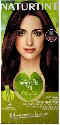 9R צבע שיער קבוע במרקם ג'ל ללא אמוניה אדום עמוק -NATURTINT