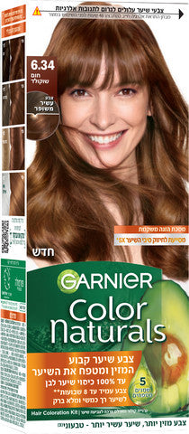 צבע שיער קבוע 6.34 חום שוקולד GARNIER COLOR NATURALS