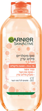 GARNIER SKIN ACTIVE מים מיסלריים פילינג עדין 400 מ"ל