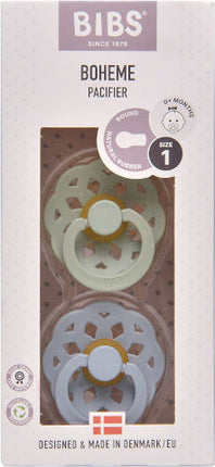 BIBS מוצץ לטקס מידה 1 BOHEME זוג