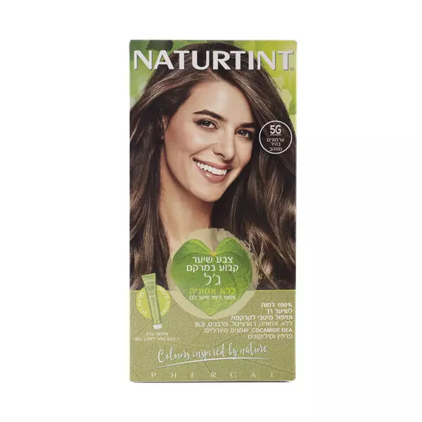 5G צבע שיער קבוע במרקם ג'ל ערמונים בהיר מוזהב - NATURTINT