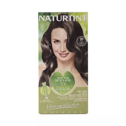 5N צבע שיער קבוע במרקם ג'ל ללא אמוניה חום ערמונים בהיר 170מ"ל -NATURTINT