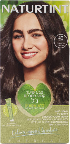 4G צבע שיער קבוע במרקם ג'ל ללא אמוניה ערמונים מוזהב -NATURTINT