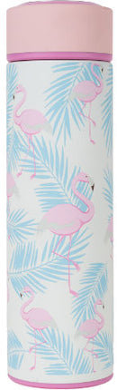 Penguin בקבוק תרמי (תרמוס) מעוצב 500 מ''ל לשמירה על מים קרים או חמים עם ציפוי גומי - פלמינגו ג'ונגל 500 מ"ל