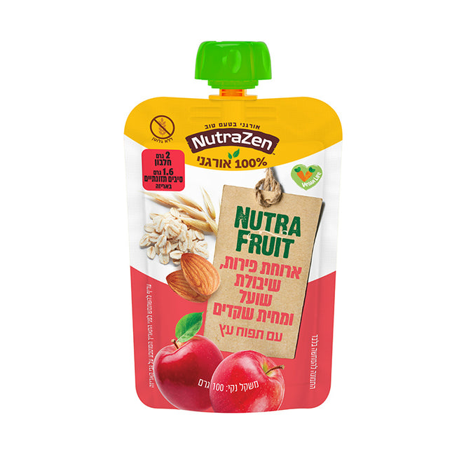 מחית שיבולת שועל, חמאת שקדים ותפוח | 100 גרם | נוטרה זן