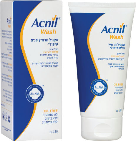 אקניל תרחיץ פנים טיפולי נטול שומן 150 מ''ל