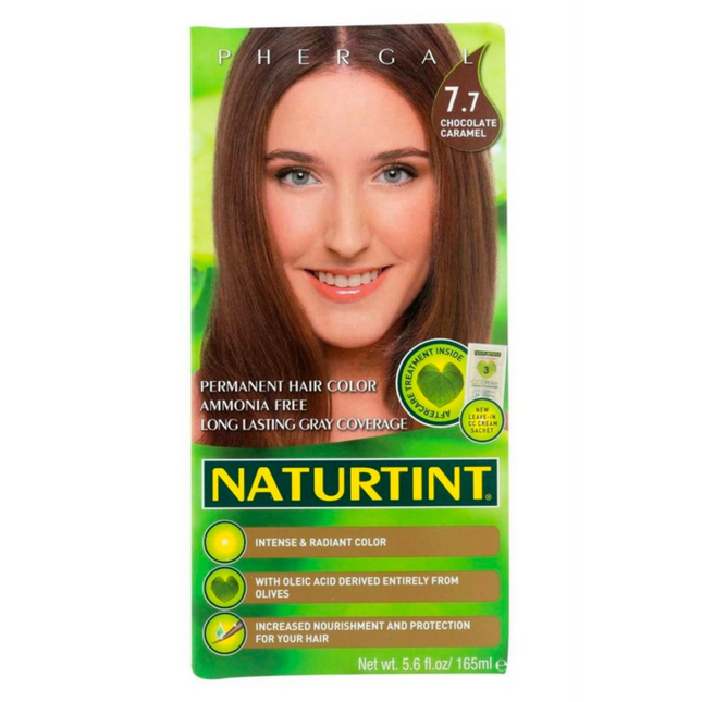 צבע שיער קבוע 7.7 חום פקאן 165מ"ל -NATURTINT