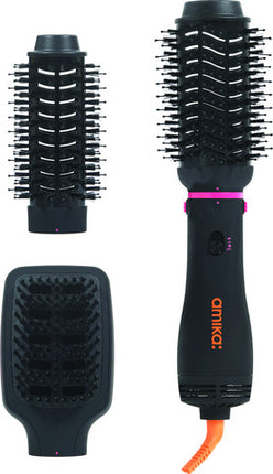 TRIPLE HEADER BRUSH מברשת פן ראשים מתחלפים AMIKA TRIPLE HEADER BRUSH מברשת פן ראשים מתחלפים