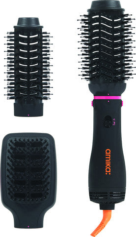 TRIPLE HEADER BRUSH מברשת פן ראשים מתחלפים AMIKA TRIPLE HEADER BRUSH מברשת פן ראשים מתחלפים