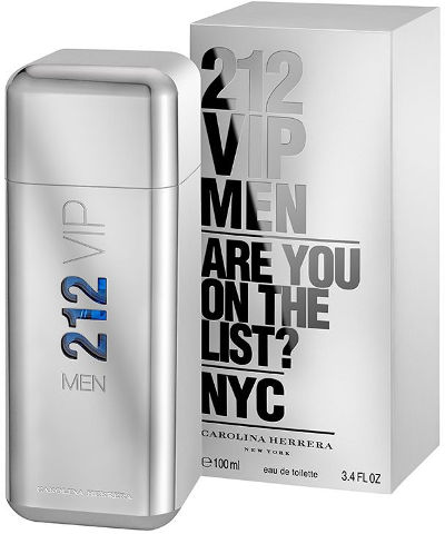 212 VIP MEN ARE YOU ON THE LIST? NYC CAROLINA HERRERA EAU DE TOILETTE 100 ML