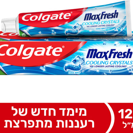 קולגייט משחת שיניים מקס פרש קריסטלים מרעננים 125 מ"ל