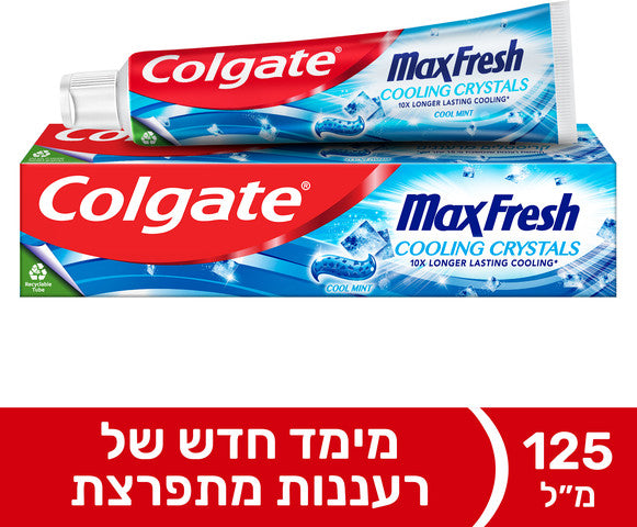 קולגייט משחת שיניים מקס פרש קריסטלים מרעננים 125 מ"ל