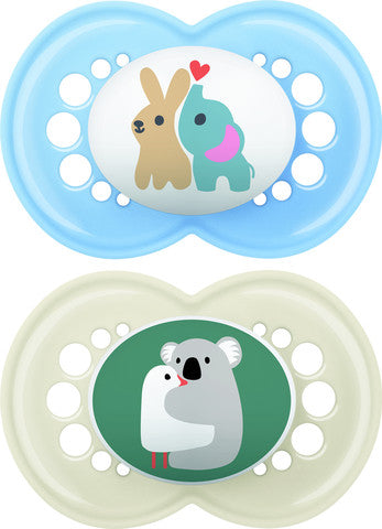 מוצץ סיליקון 16+ חודשים כחול מאמ מוצץ סיליקון 16+ חודשים כחול 2 יחידות