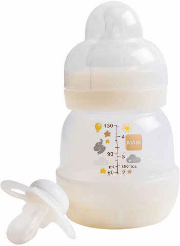 מאמ בקבוק+מוצץ 0-2 130 מ"ל