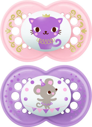 מאמ מוצצים 6+ עם פטמת סיליקון דגם קלירליין 2 יחידות