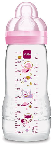 בקבוק הזנה לתינוק 4+ סגול מאמ בקבוק הזנה לתינוק 4+ סגול 330 מ"ל