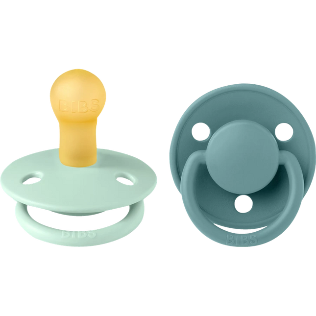 דה לוקס זוג מוצצים לטקס גודל אחד מנטה/כחול ים זוג , גודל אחד | BIBS