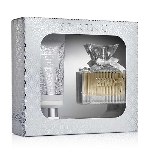 מארז בושם לאישה 75 מ''ל Spring White Flower או דה פרפיום E.D.P + קרם ידיים 100 מ''ל