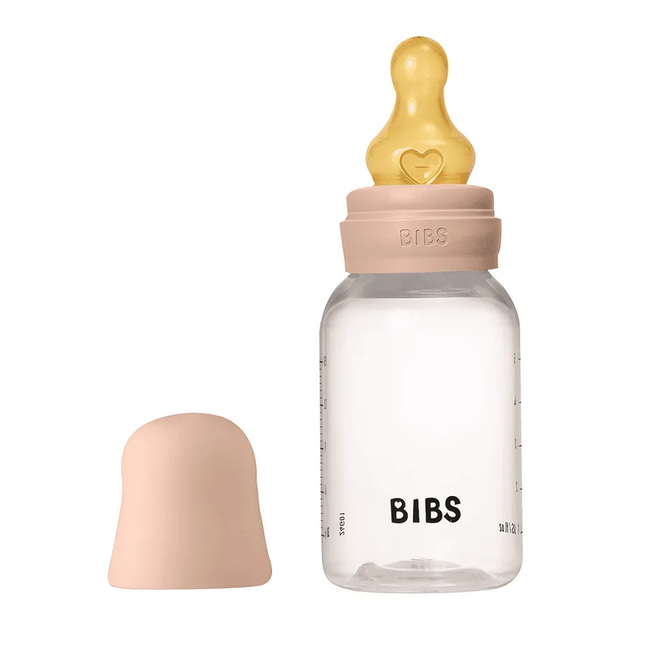ביבס בקבוק פטמת לטקס איטית BLUSH 150 מ"ל | BIBS