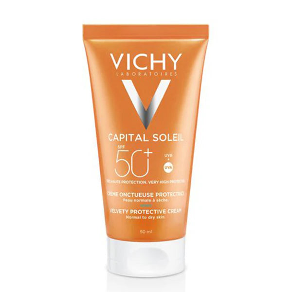 קפיטל סוליי קרם הגנה קליל לפנים 50 SPF במרקם קטיפתי 50 מ"ל - וישי