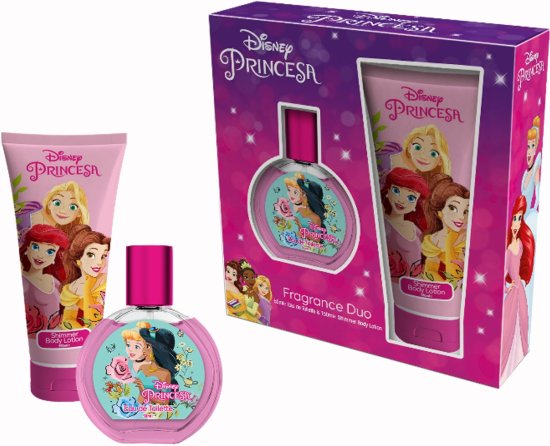 מארז בושם לבנות 50 מ''ל Disney Princesa או דה טואלט E.D.T + קרם גוף מנצנץ 150 מ''ל