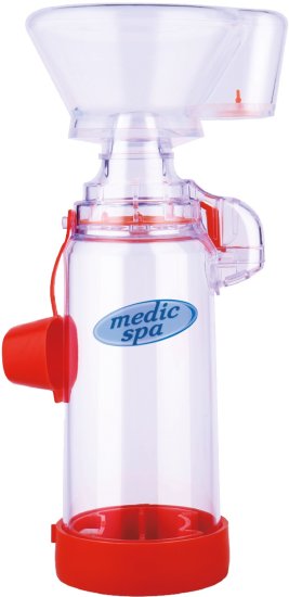 Medic Spa - אירוצ'מבר - מרחיב (ספייסר) לשאיפה של תרסיס לתינוקות מגיל לידה ועד גיל שנה וחצי-שנתיים - צבע אדום