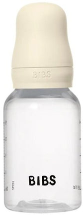 BIBS - בקבוק האכלה לתינוק עשוי פלסטיק בנפח 150 מ''ל עם פטמת סיליקון זרימה איטית - צבע Ivory