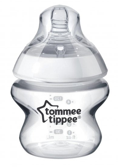 בקבוק האכלה 150 מ''ל Tommee Tippee Closer To Nature - שקוף לבן