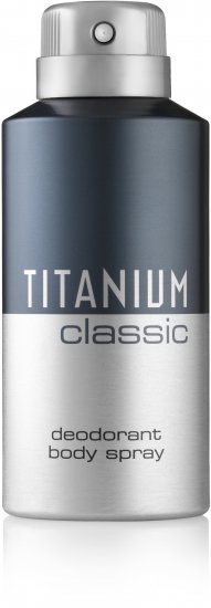 דאודורנט ספריי גוף לגבר Titanium Classic - נפח 150 מ''ל