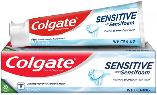 Colgate - משחת שיניים הלבנה לשיניים רגישות - בנפח 75 מ''ל