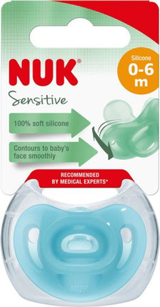 מוצץ 0-6 חודשים NUK Sensitive - צבע כחול