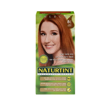 8C צבע שיער קבוע בלונד נחושת 165מ"ל -NATURTINT