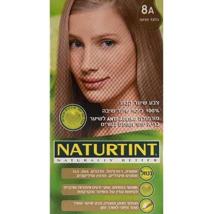 8A צבע שיער קבוע בלונד פנינה 165מ"ל -NATURTINT