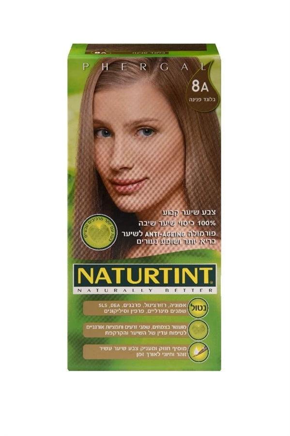 8A צבע שיער קבוע בלונד פנינה 165מ"ל -NATURTINT