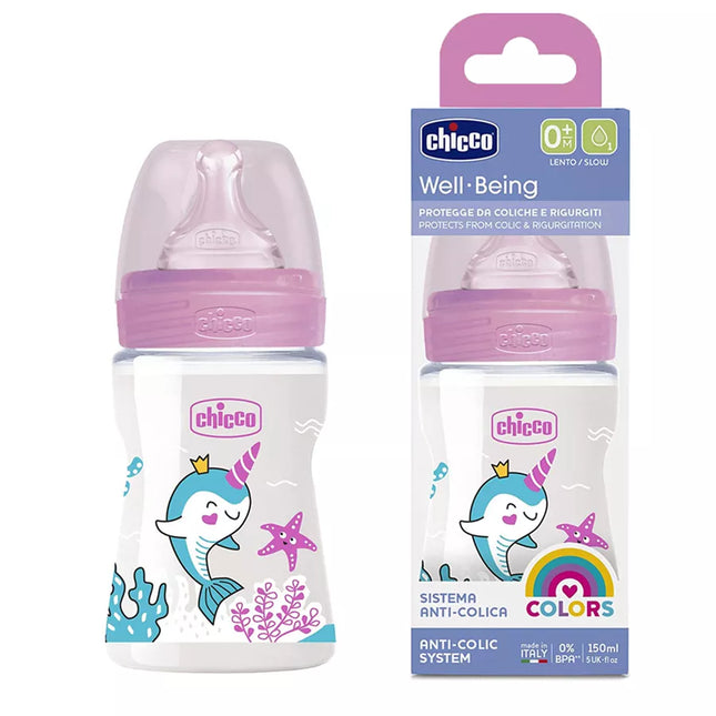 בקבוק וולביאינג 150 מ"ל ורוד- Well Being Feeding Bottle Chicco
