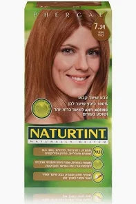 צבע שיער קבוע 7.34 אגוז בהיר 165מ"ל -NATURTINT
